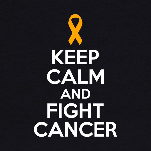 Keep Calm and Fight Cancer - Orange Ribbon by jpmariano